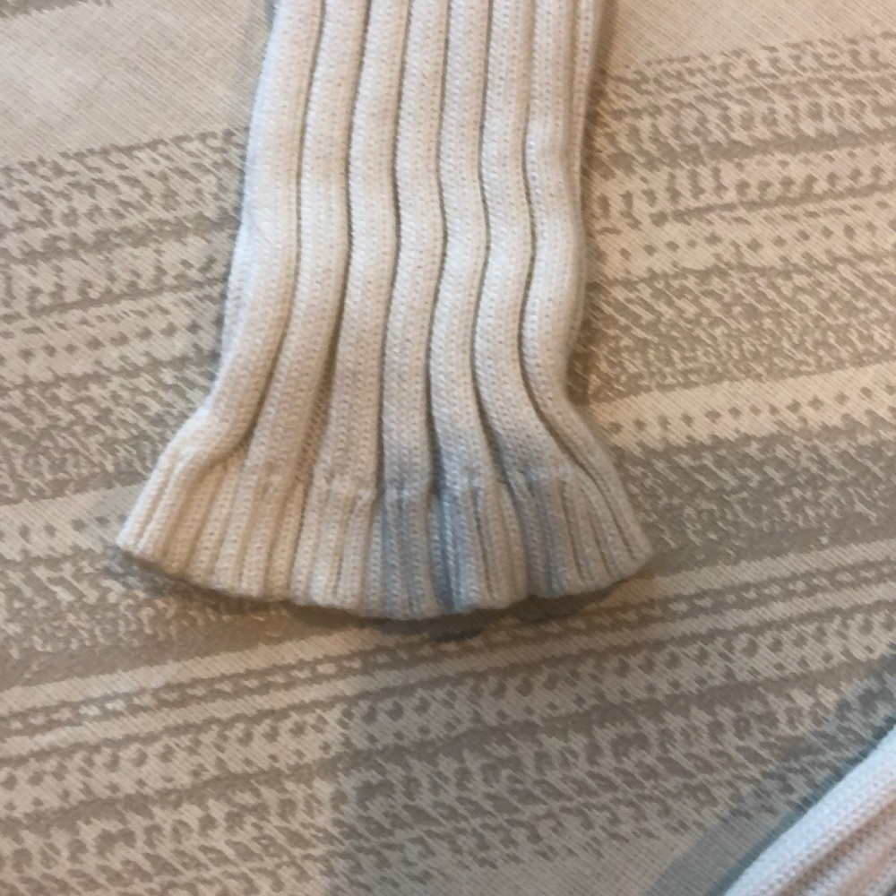 Tory Burch Cream Ribbed Cardigan - Picture 8 of 9